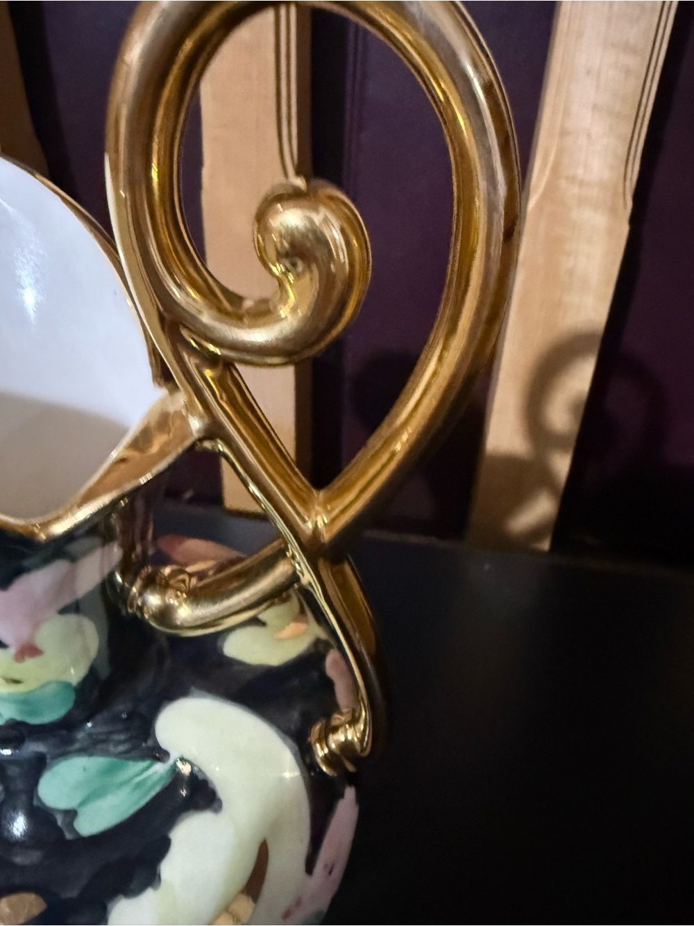 Hand-Painted Vintage Art Deco Belgium Ewer Pitcher C.M. Bergen - Picture 5 of 11